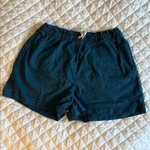 Girl’s Blue Tea Collection Linen Shorts